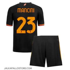 AS Roma Gianluca Mancini #23 Kolmaspaita Lapsille 2023-24 Lyhythihainen (+ shortsit)